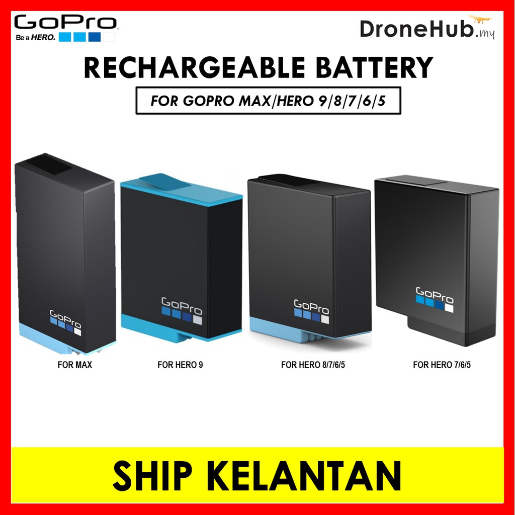 GoPro Max/Hero 9/8/7/6/5 Black Rechargeable Battery ( GoPro Malaysia