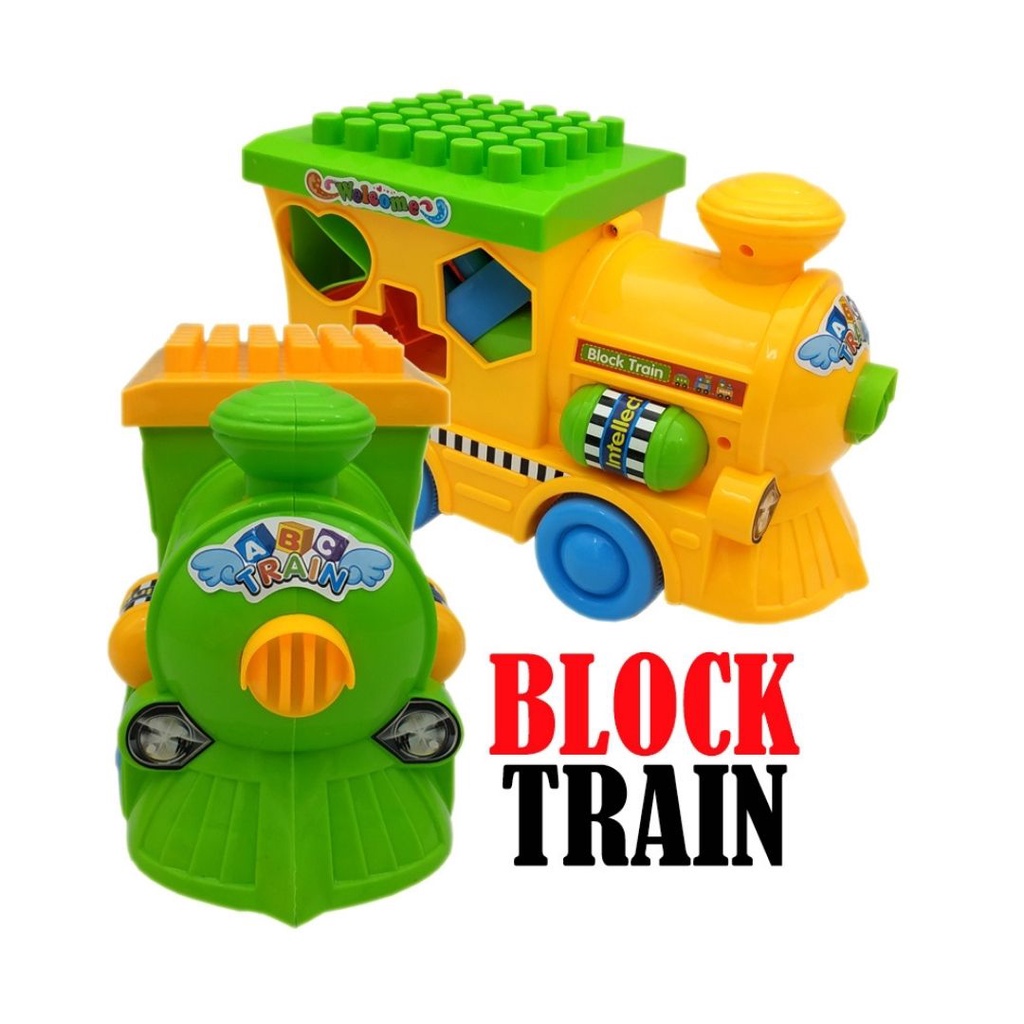 Block Train Multi Shape Sorting Cube Block Puzzle Game & Geometric ...
