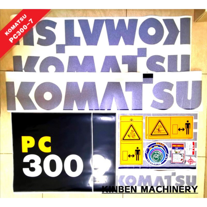 [ORI] KOMATSU PC300-7 Excavator Sticker Set Mesin Stickers 神手挖掘机原装贴纸 ...