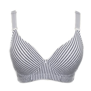 B&C Signature Stripes Cotton T-Shirt Bra Underwired Cup D