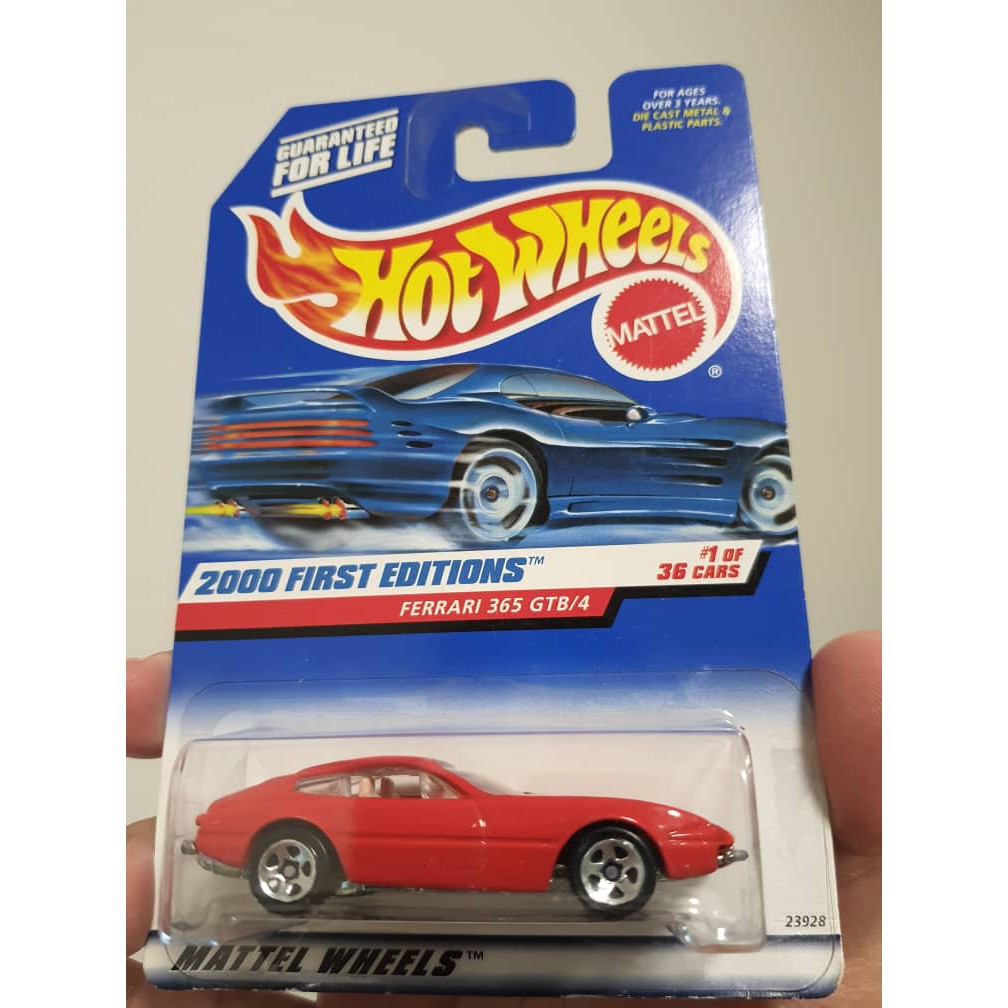 Hot Wheels 2000 First Editions Ferrari 365 GTB 4 Red Blue Card Shopee Malaysia