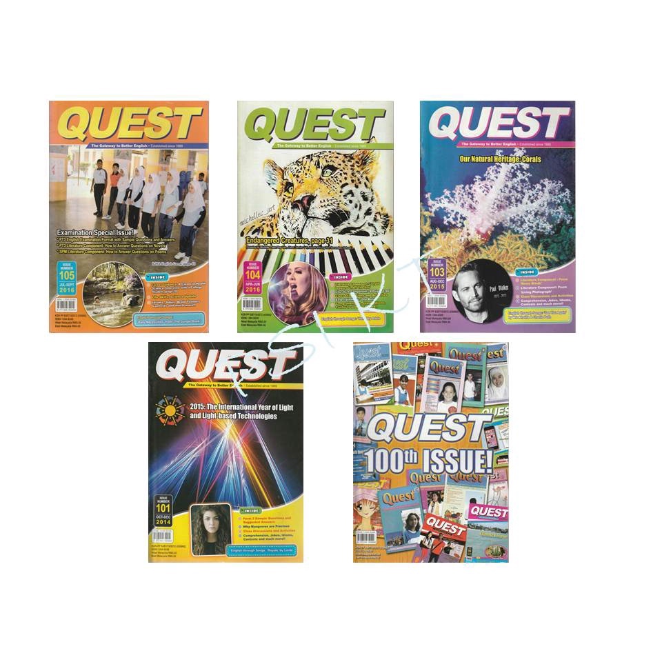QUEST PUBLICATION - THE GATEWAY TO BETTER ENGLISH (5 IN 1) | Shopee ...