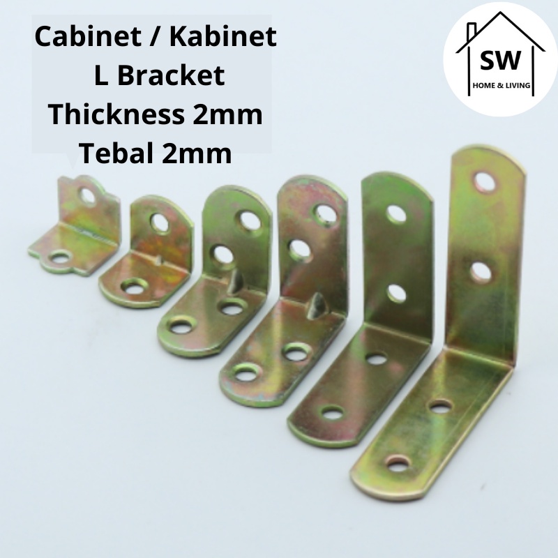 SW L Bracket Keluli Braket Sudut L Braket Dinding Rak L Bracket Wall L ...