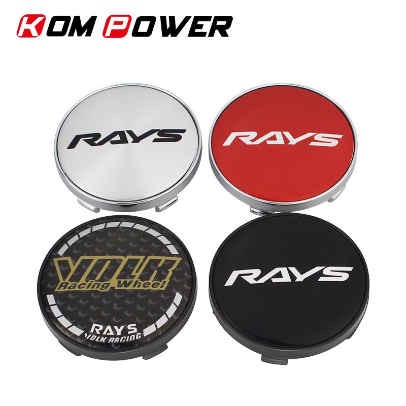 4pcs volk center cap for rims 60/55mm clip rays racing emblem sticker ...
