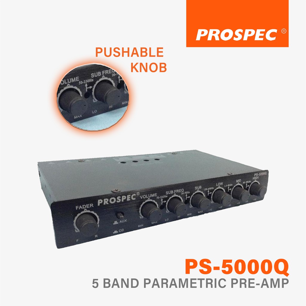 PROSPEC PS5000Q 5 Band Parametric PreAmp 5 Band Car Audio PreAmp