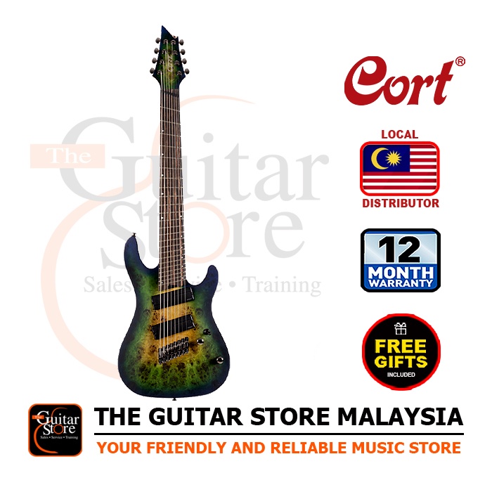 Cort KX508MS Multi Scale II 8-Strings Fan Fret Electric Guitar With ...