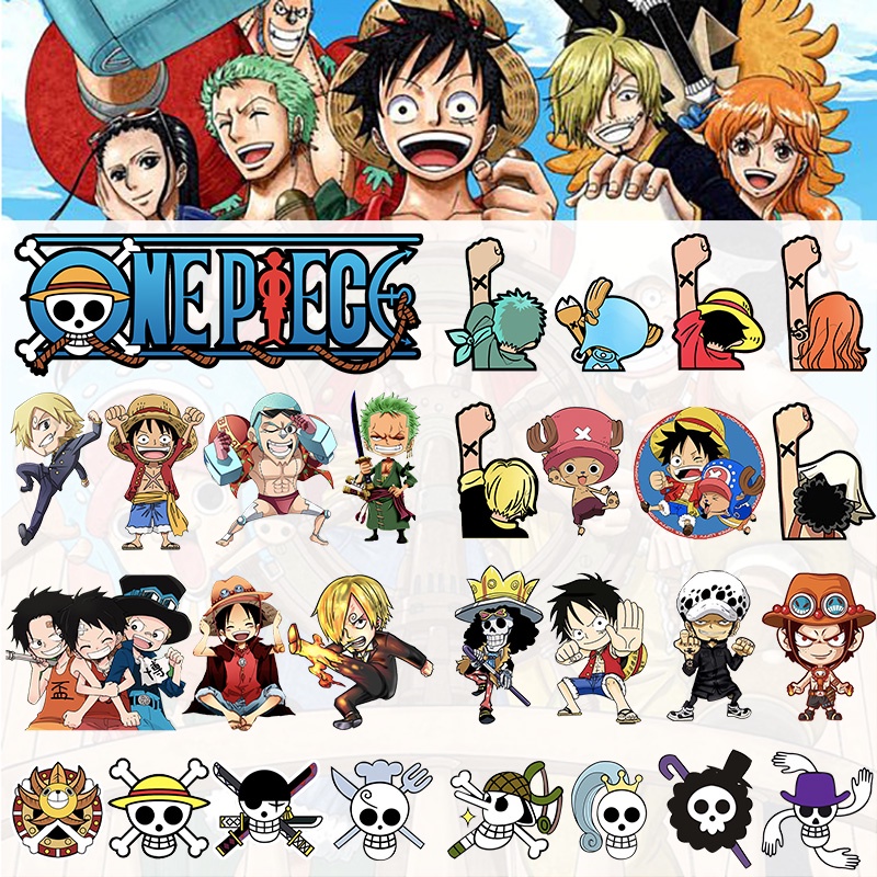 One Piece Luffy Zoro Temporary Fake Tattoo Stickers Waterproof Men and ...