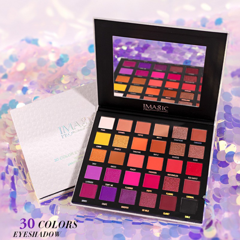 exo ღ 30 Coloes Galaxy Eyeshadow Palette Holographic Shiny Matte Glitter Pigment Metallic