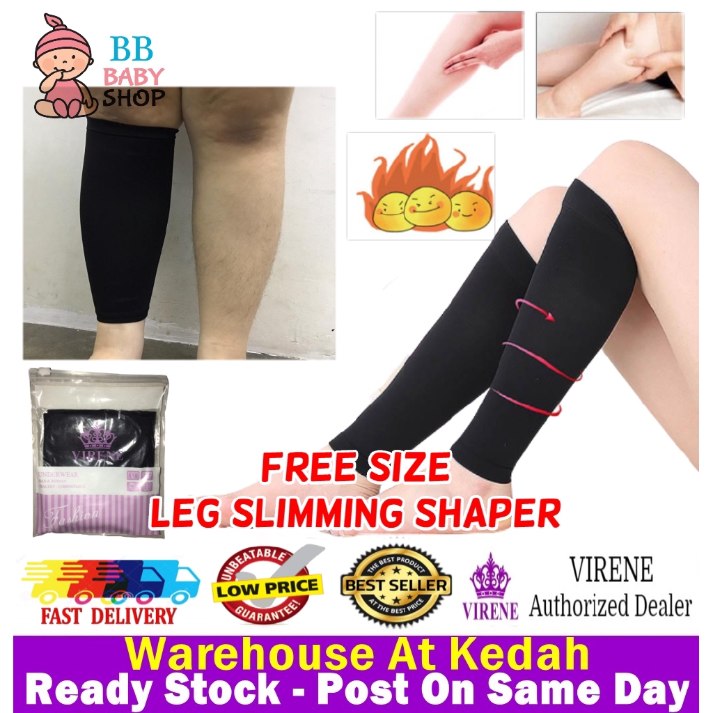 VIRENE Leg Slimming Shaper 1 Pair Slim Leg Sleeves Compression Calf Skinny Socks Ready Stock 190061 Shopee Malaysia