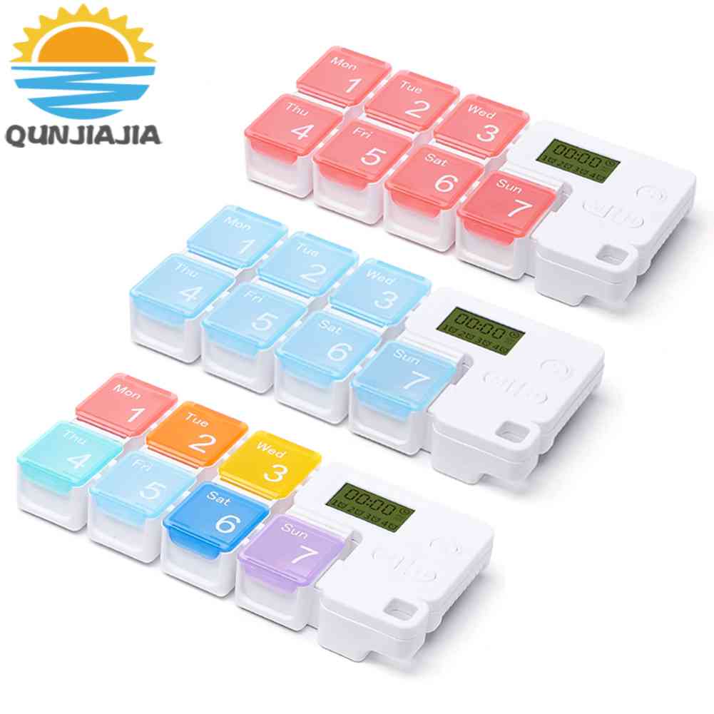 Electronic Medicine Drug Storage Alarm Box Timing Reminder Week Smart ...