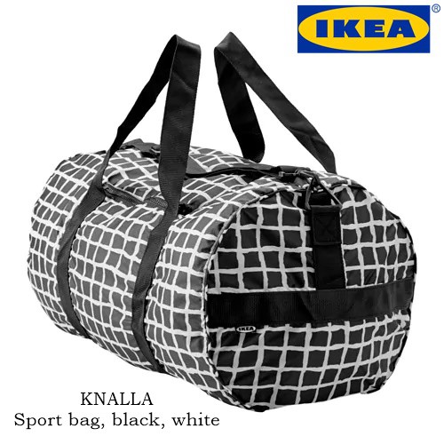 IKEA KNALLA Sport bag black white Shopee Malaysia