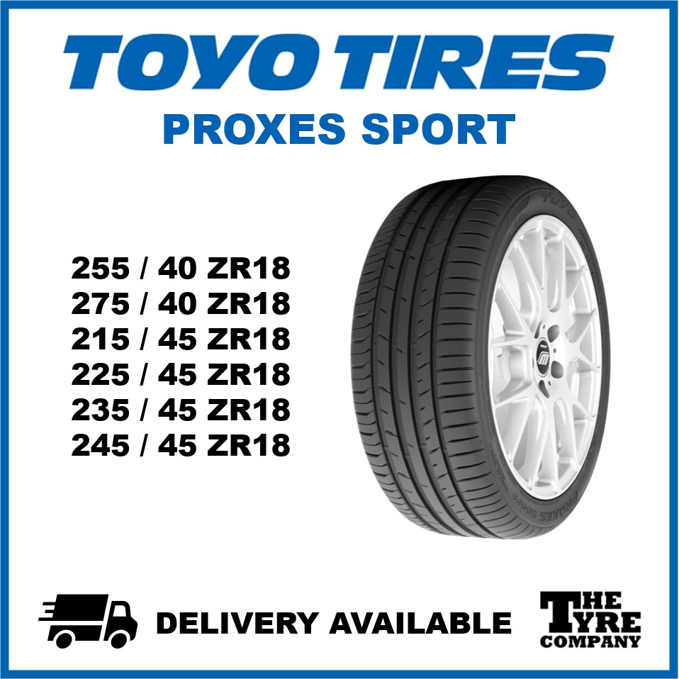 TOYO PROXES SPORT 255/40/18, 275/40/18, 215/45/18, 225/45/18, 235/45
