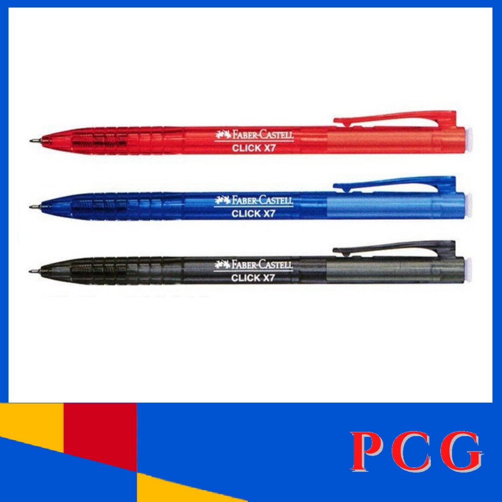 Faber Castell Click X5 (0.5mm) / X7 (0.7mm) Ball Pen office pen barang ...