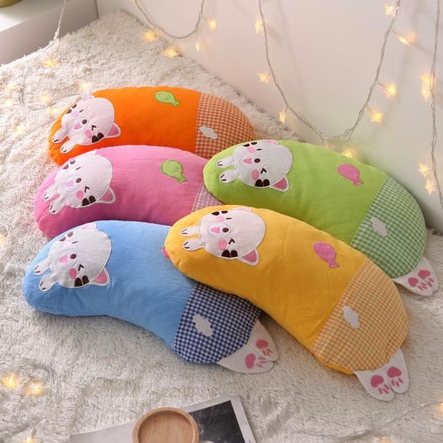 Ready Stock 20cmX40cm Baby Natural Buckwheat Pillow cute Rabbit