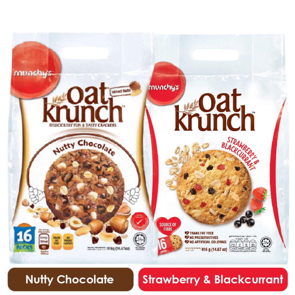 Munchy's Oat Krunch Strawberry & Blackcurrant + Munchy's Oat Krunch ...