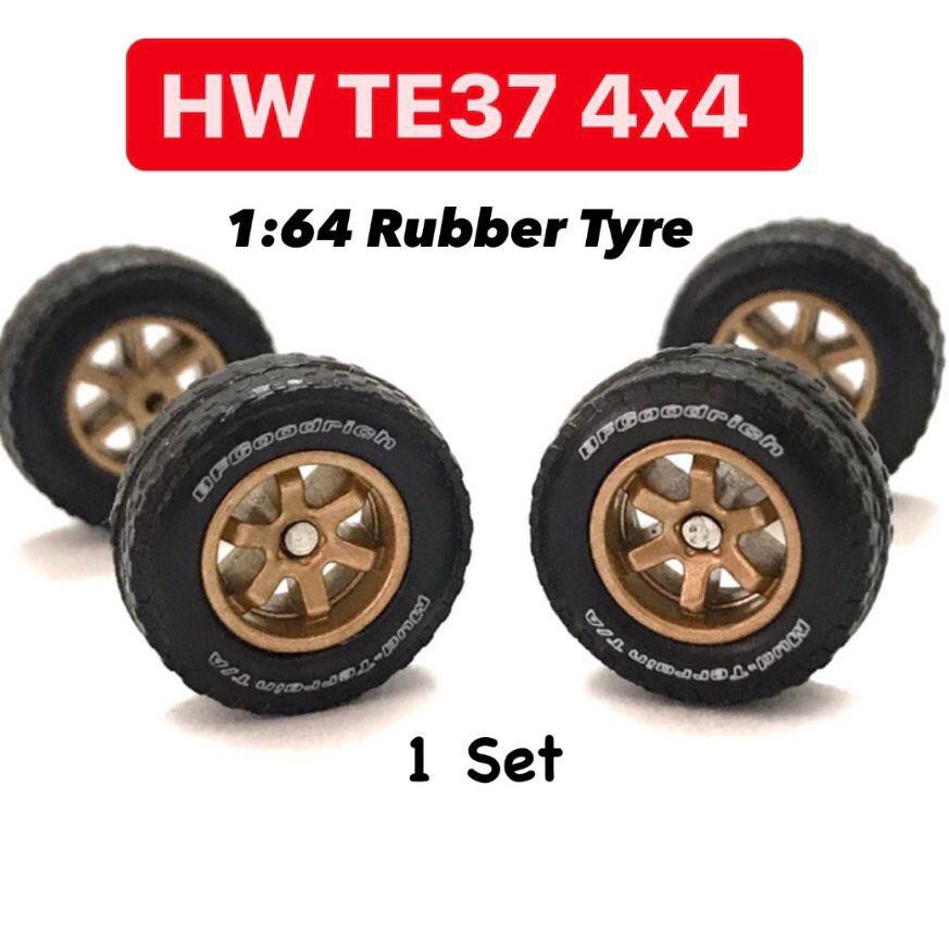 Hot Wheels custom tyres - HW TE37 4X4 rim fit 1/64 Hotwheels custom car ...