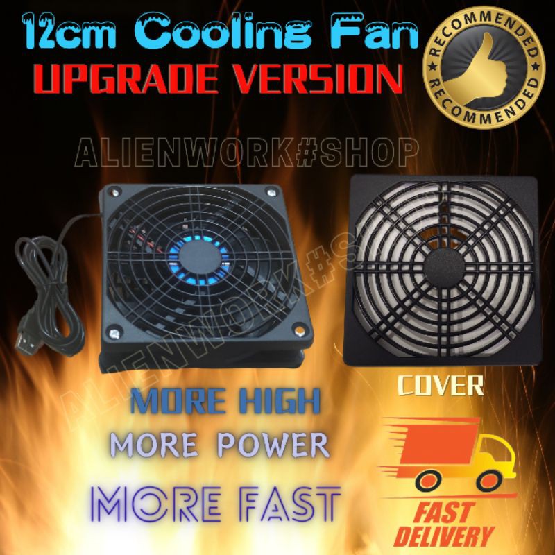 Upgrade Version Usb Cooling Fan Kipas Cm V For Tvbox Modem Router