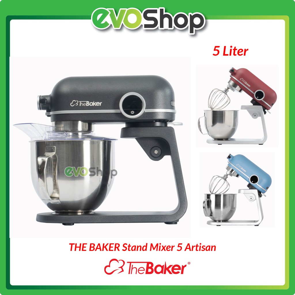 THE BAKER Stand Mixer 5 ARTISAN 5 Liter Mesin Tepung (BLACK / RED
