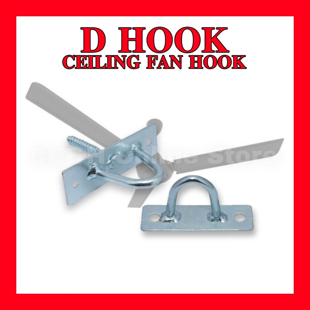 Ceiling Mount DType Fan Hook / DHook with screw /DHook holes