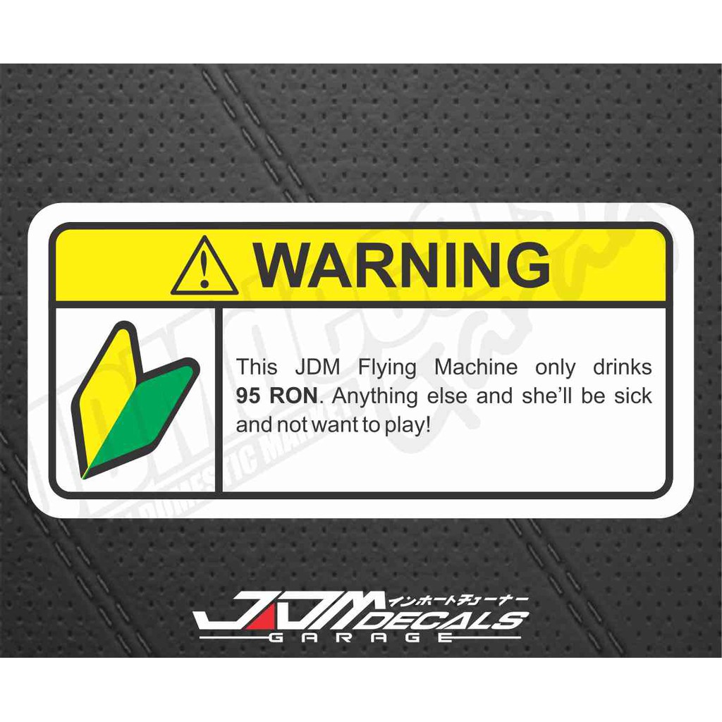Funny Warning Sticker - 95 RON Beginner Driver | Shopee Malaysia