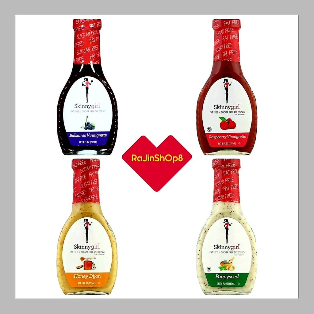 SKINNY GIRL Fat Free Sugar Free Dressing Honey Dijon / Poppyseed