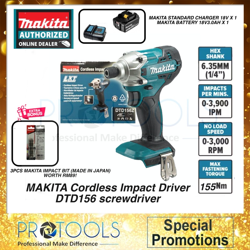 MAKITA DTD156Z Cordless Impact Driver DTD156SF screwdriver 155NM