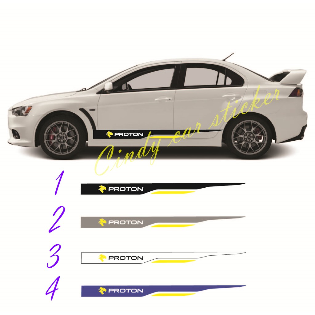 SIDE BODY STICKER PROTON ALZA gen2 exora | Shopee Malaysia