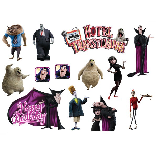 HOTEL TRANSYLVANIA Cake Topper Kek Many Design Cake Decor Happy ...