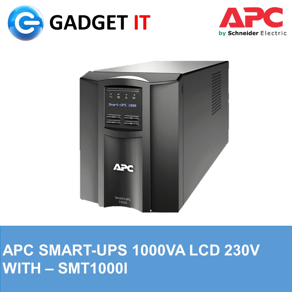 APC SMART-UPS 1000VA LCD 230V WITH – SMT1000I BATTERY BACKUP | Shopee ...