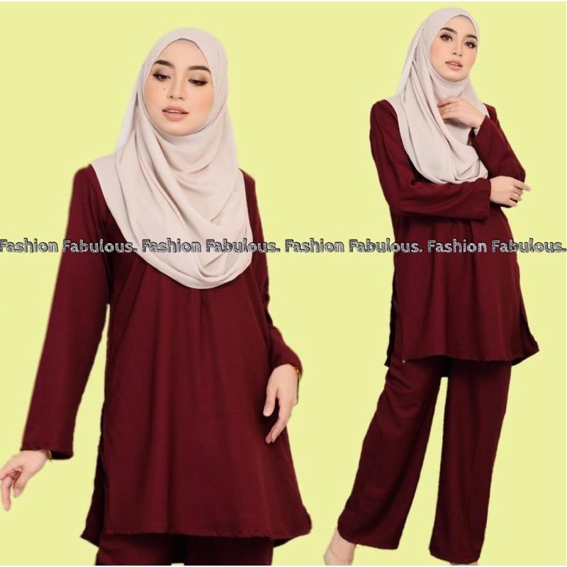 SUIT MUSLIMAH. SUIT WARDA. SET SELUAR+BLOUSE. READY STOCK. READY TO ...