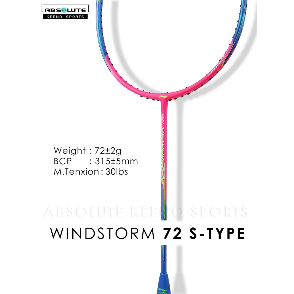Li-Ning WINDSTORM 72S TYPE Badminton Racket | Shopee Malaysia