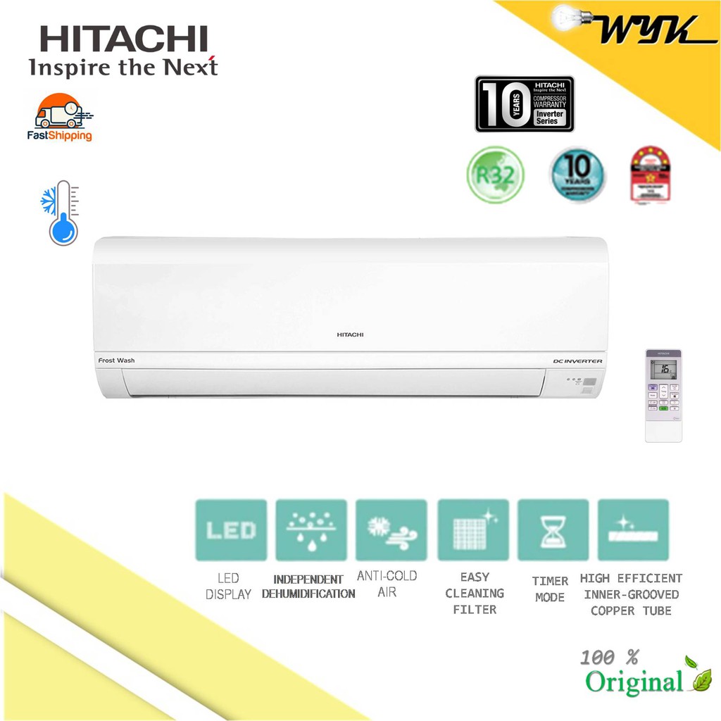 Hitachi 1.0HP / 1.5HP / 2.0HP Inver Aircond RAS-XH10CKM / RAS-XH13CKM ...