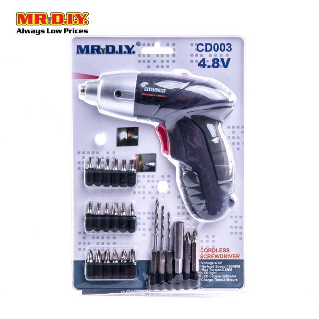 Cordless screwdriver mr diy sale