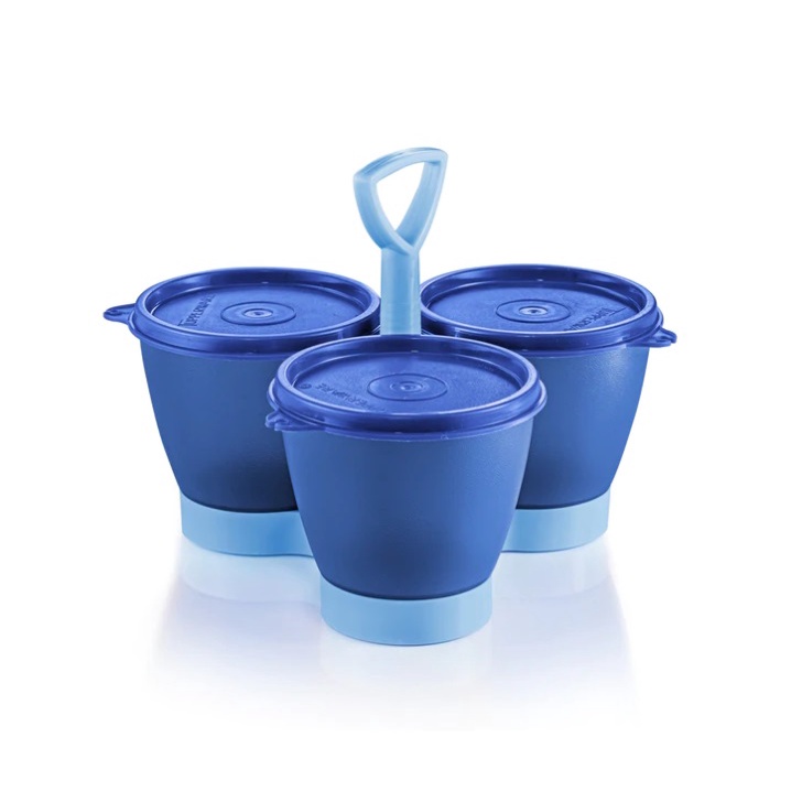 Tupperware Blossom Condimate Set (Full Set) Royale Blue Raya | Shopee ...