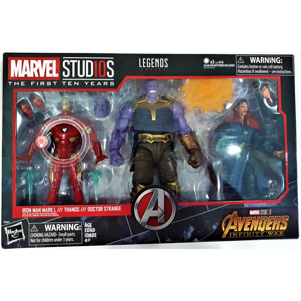 Marvel Legends Vingadores Thanos Iron Man Doctor Strange 3-Pack
