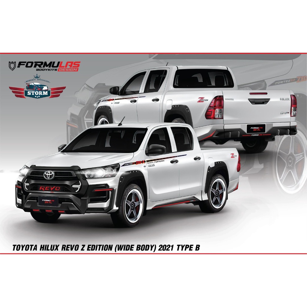 Toyota Hilux 2021 (Wide Body) Type B Bodykits With Color Paint - ABS ...