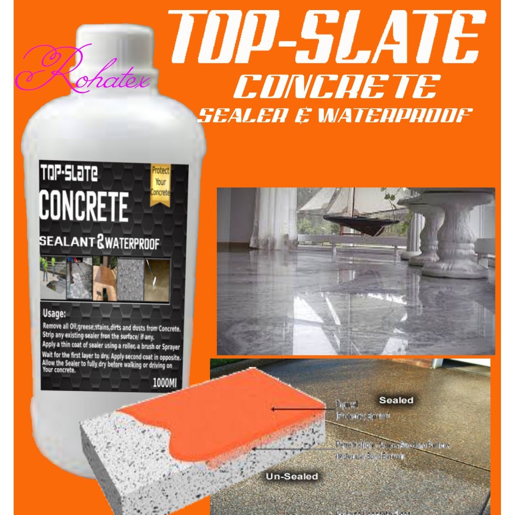 NOW AVAILABLE!!1L/ TOP SLATE/ CONCRETE FLOOR SEALER & CEMENT PROTECTIVE