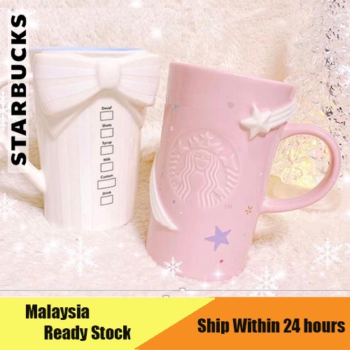 296ML Starbucks Ribbon Couple Pink and White | Shopee Malaysia