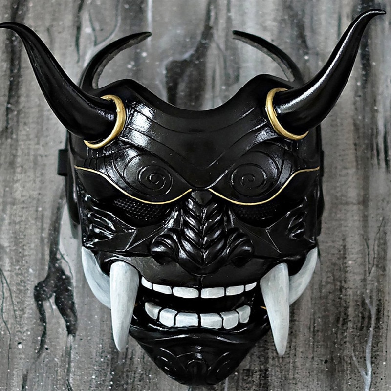 Japan Prajna Mask Halloween Evil Devil Demon Latex Japanese Buddhism Hannya Ghost Scary Horror 0281