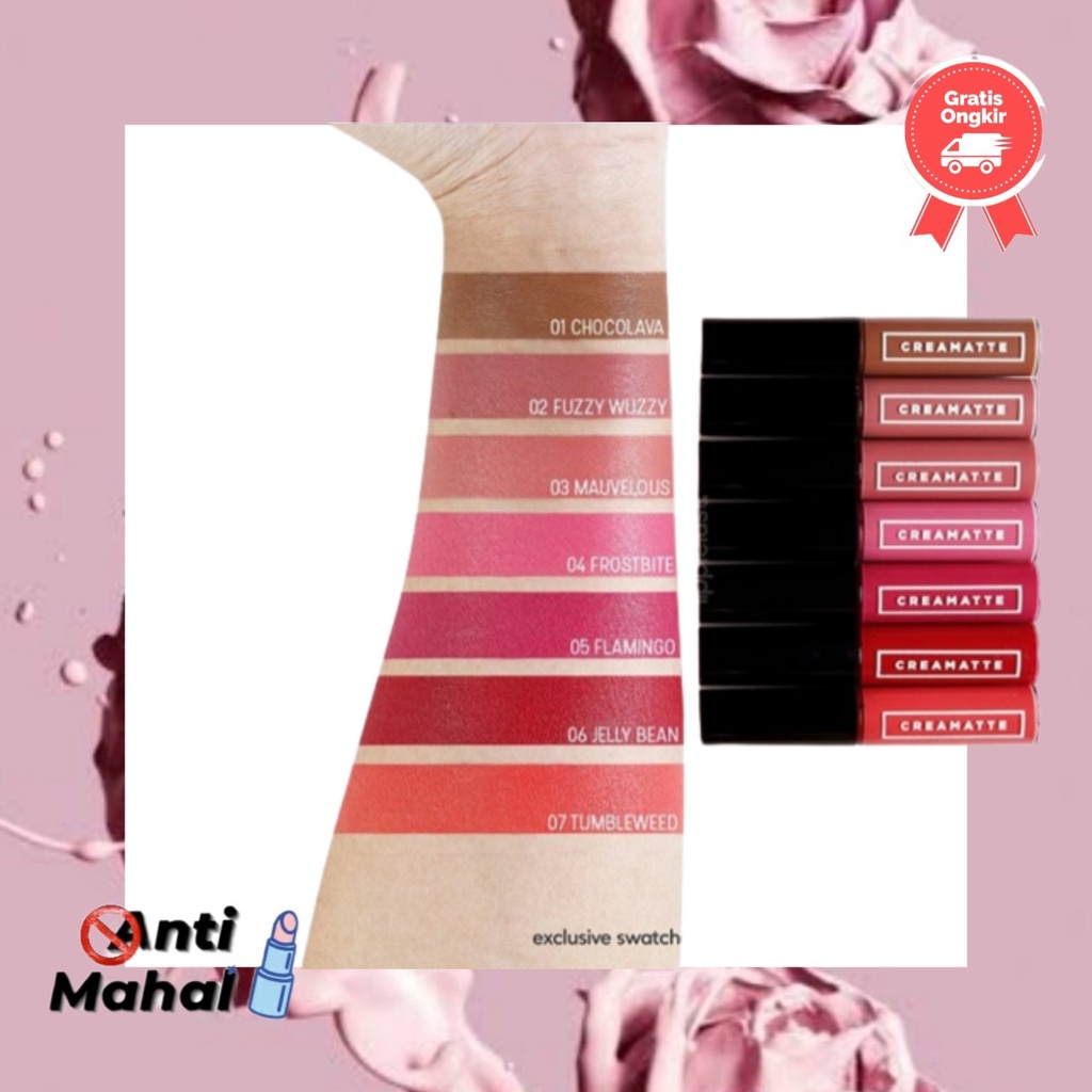 Emina Lip Cream Matte/Emina Cream Matte ALL SHADES Lip Swatches