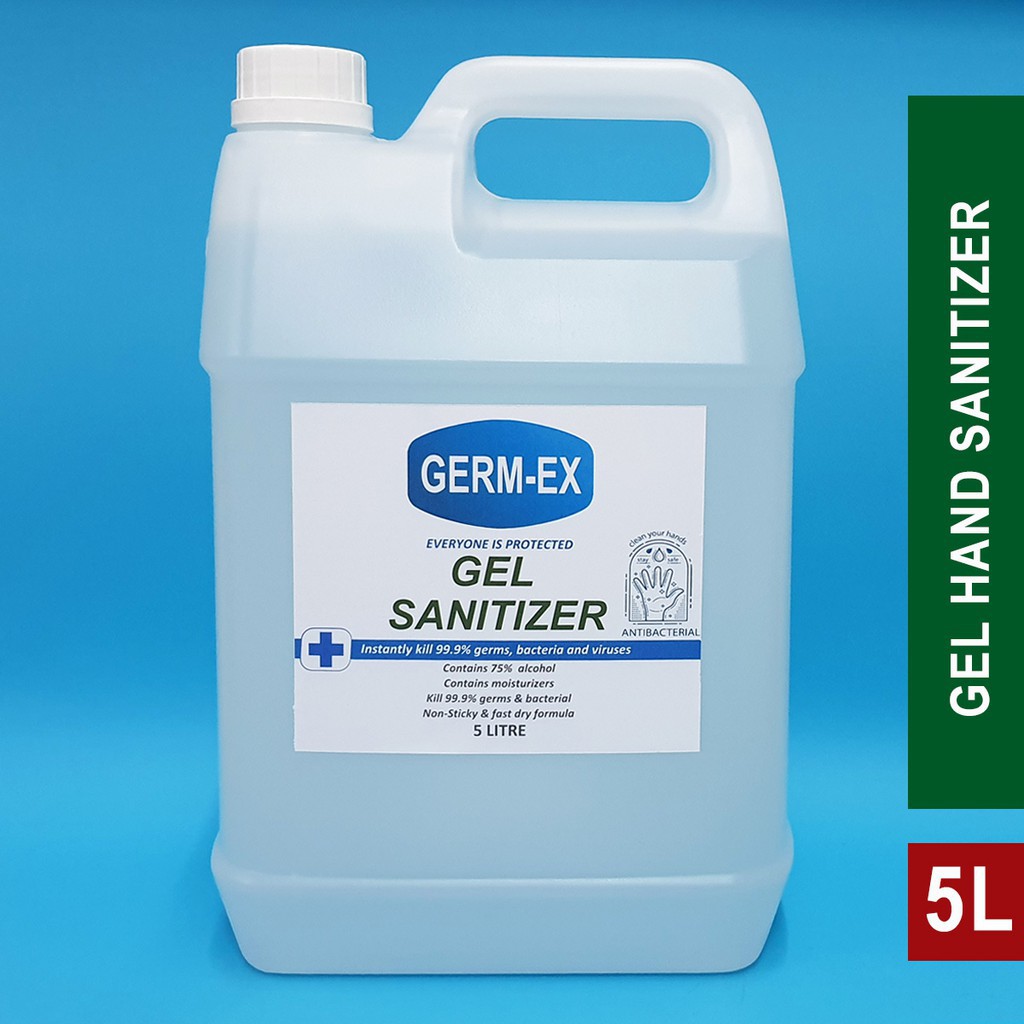 GERM-EX Gel Sanitizer 5L / Hand Sanitizer GEL (75% IPA /Isopropyl ...