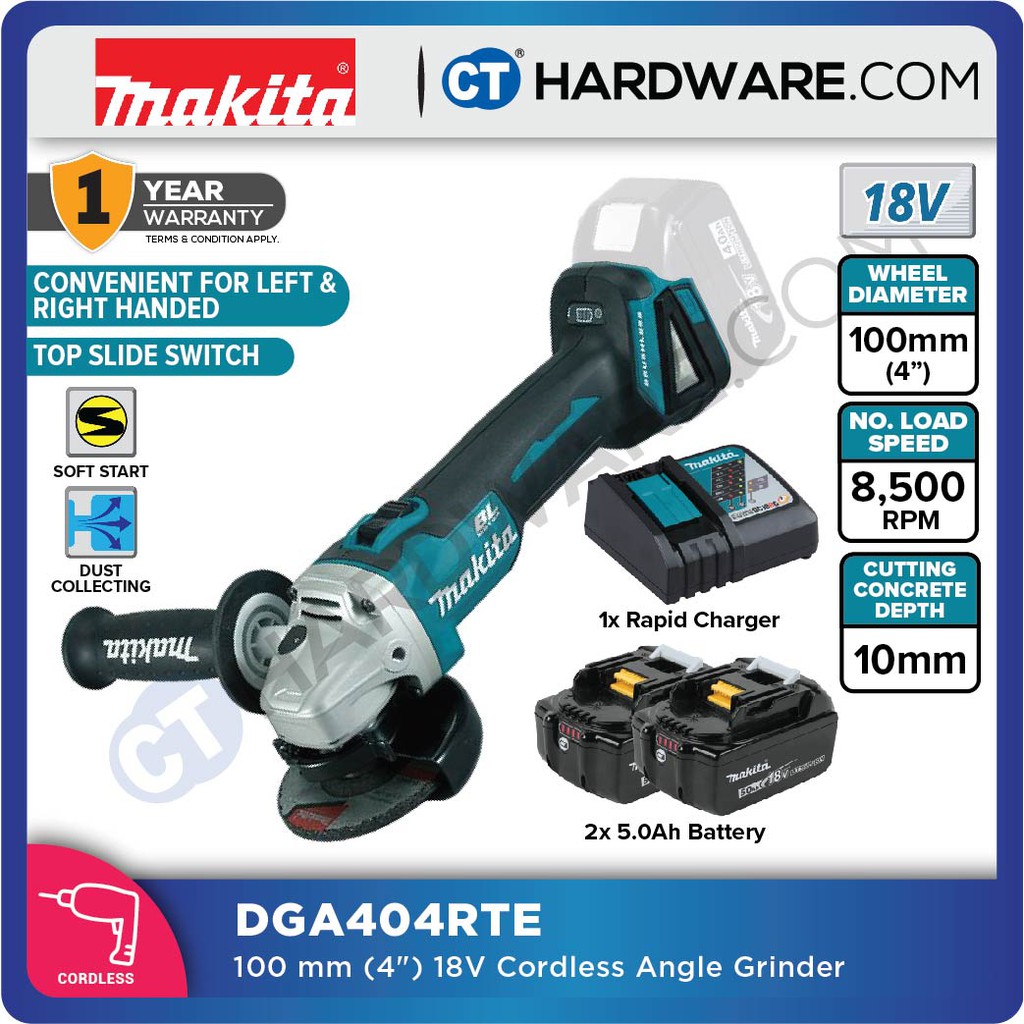 Makita 100mm cordless online angle grinder