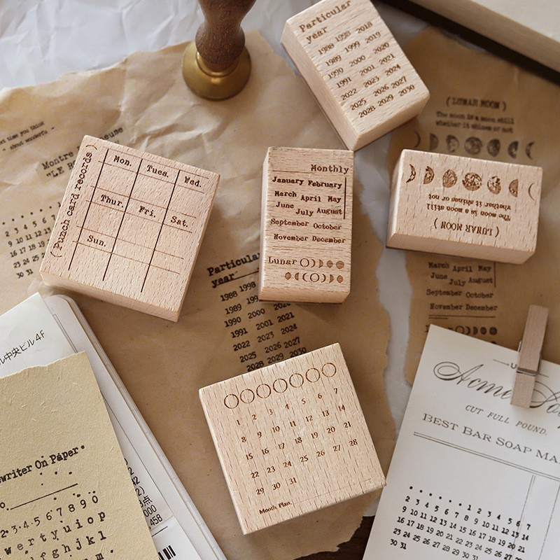 daily-weekly-monthly-plan-time-planner-calendar-wooden-stamps
