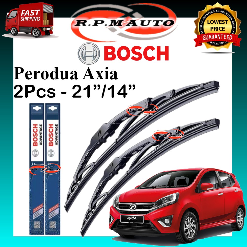 1Pair Perodua Axia Original Bosch Advantage Windshield Wiper Blades Set ...