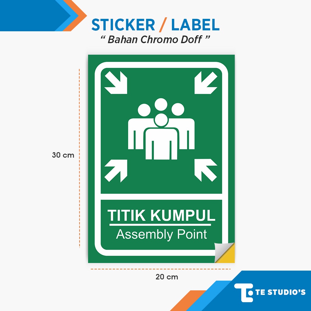 Meeting Point Sticker Sign Sign Assembly Point Label Sticker K3 Safety ...