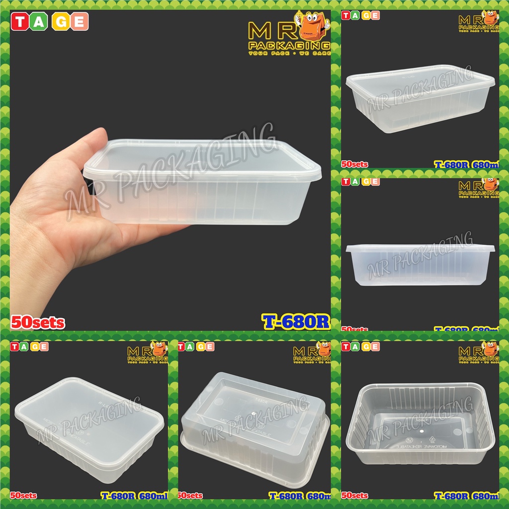 500 650 750 1000 ml Freezer Grade Rectangular Container with Lid