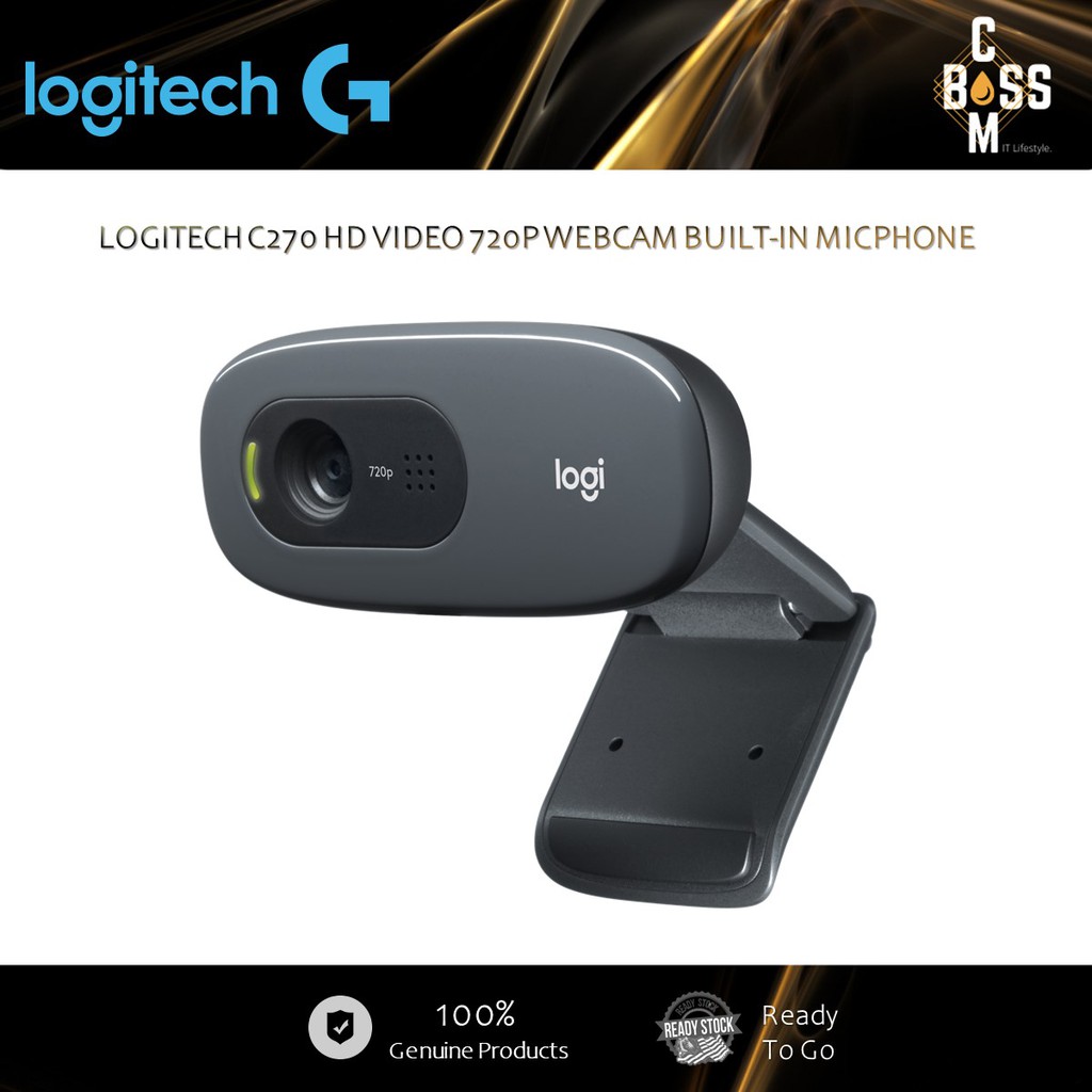 HOT MODEL* LOGITECH C270 HD VIDEO 720P WEBCAM BUILT-IN MICPHONE (  960-000584 ) | Shopee Malaysia