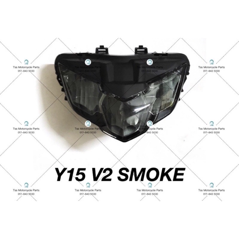 YAMAHA Y15 V2 SMOKE HEADLAMP HEAD LAMP Shopee Malaysia