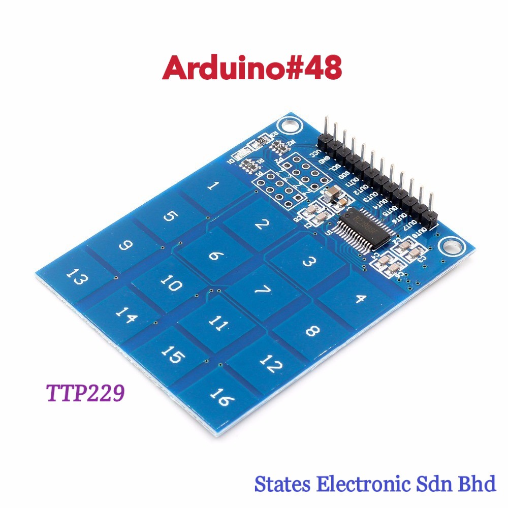 Arduino48 Ttp229 16 Ch Digital Capacitive Switch Touch Sensor Module Shopee Malaysia 3996