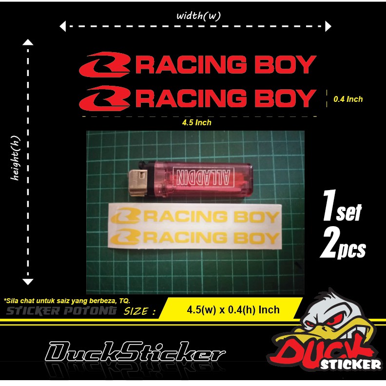 RACING BOY STICKER (1SET-2PCS) | Shopee Malaysia